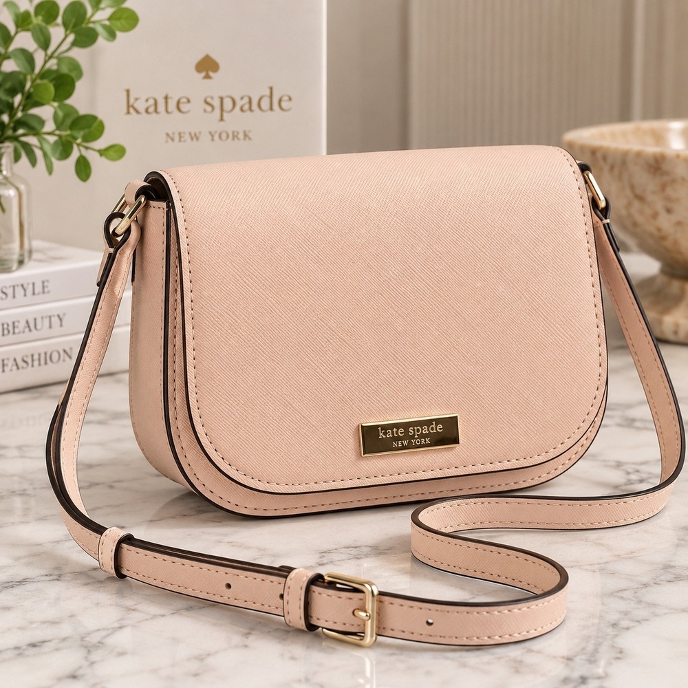 Kate Spade Laurel Way Carsen Saffiano Leather Crossbody Bag Saffiano Blush Pink